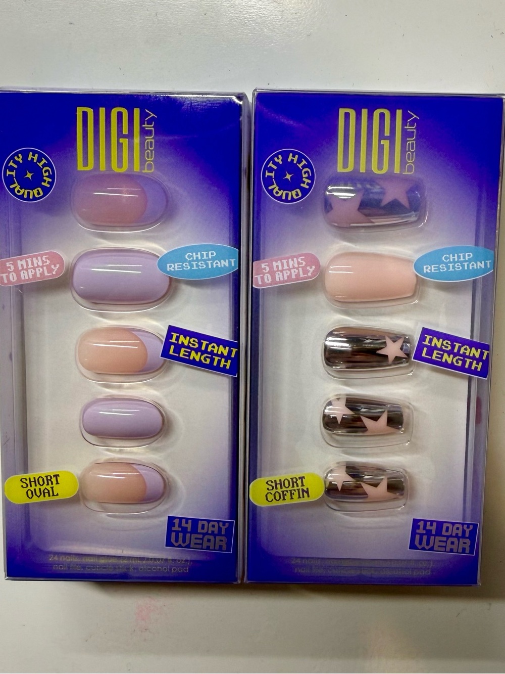 Digi Press-On Nails Bundle - Purple People & Pink Popstar